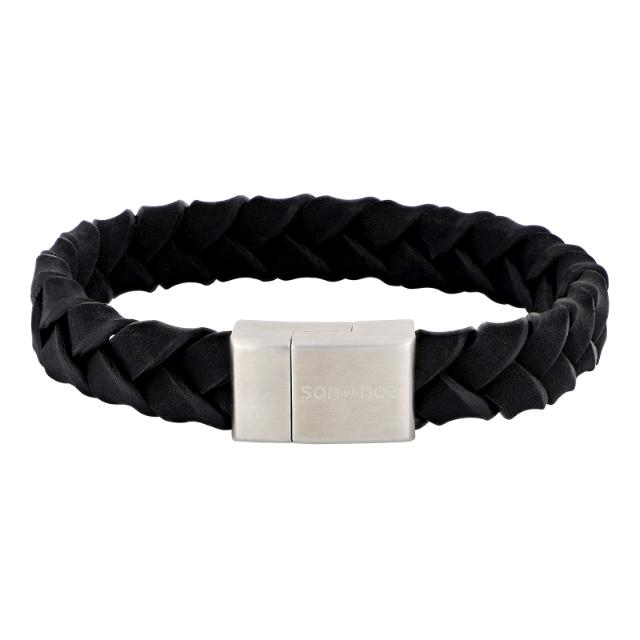 Son of Noa - Herrearmbånd Black kalveskind 21cm.